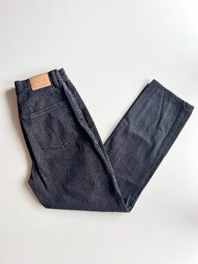 Aritzia DENIM FORUM 90's Joni High Rise Loose Black Straight Leg Jeans, Size 29